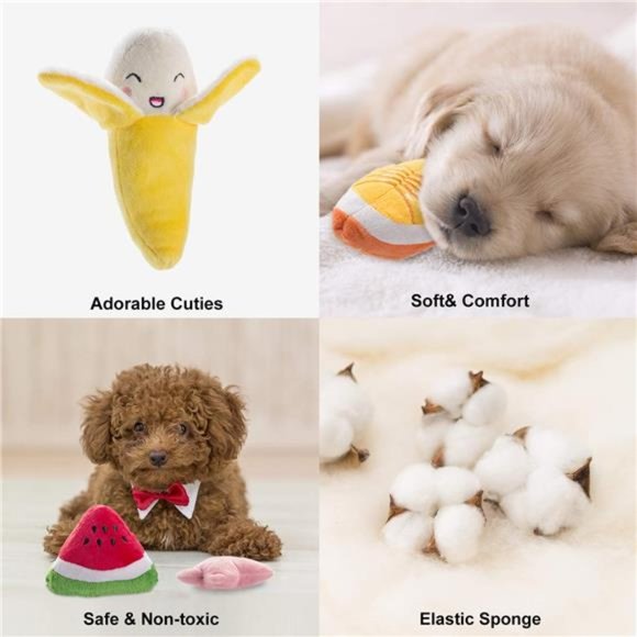 Dog Squeaky Toys Cute Plush Small Dog Toys for Small Medium Large Dogs - Picture 6 of 6